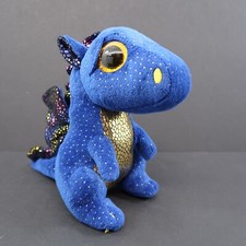 Ty Beanie Baby 6 INCH Saffire BLUE DRAGON Small 6" Plush Animal Toy