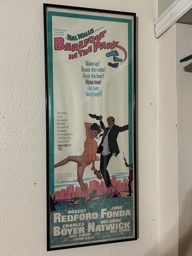 BAREFOOT IN THE PARK ORIGINAL14x36 INSERT MOVIE POSTER-Jane Fonda Robert Redford
