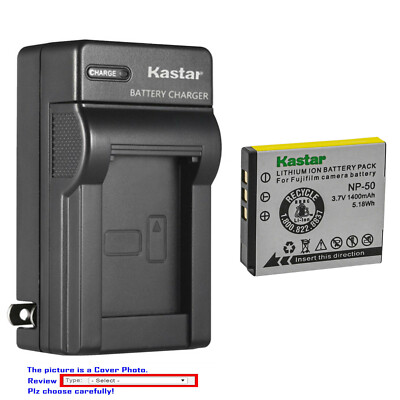 Kastar Battery AC Charger for Fujifilm FinePix XP100 FinePix XP110 FinePix XP150