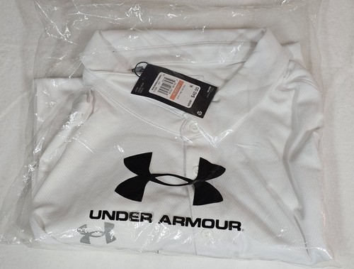 NUEVO CON ETIQUETAS UA 3XL Blanco Para hombres 1/4 Botón Pullover Camisa Estilo Suelto #1370399 Nuevo S/S - Imagen 9 de 9