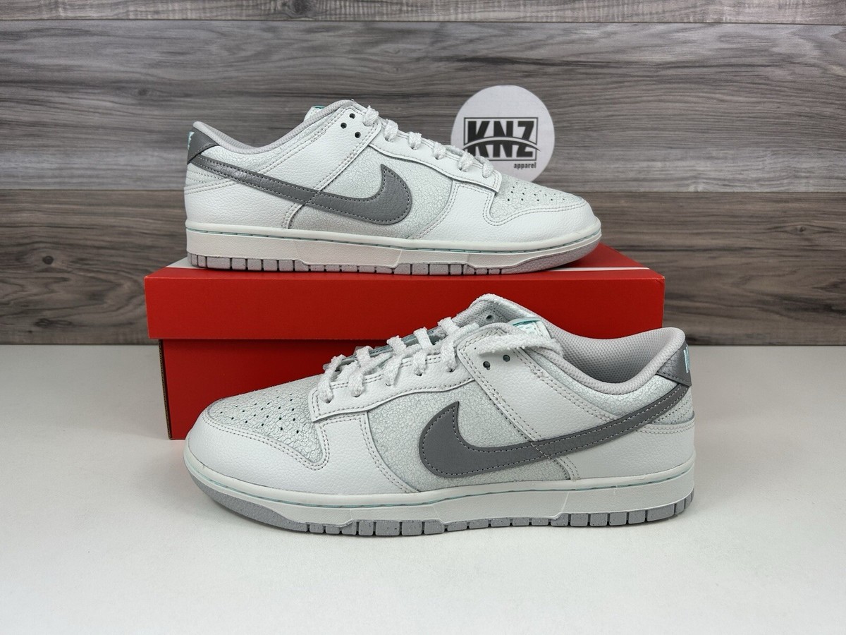 **Nike Dunk Low Retro SE White Metallic Silver Shoes (HQ3619 121) Authentic