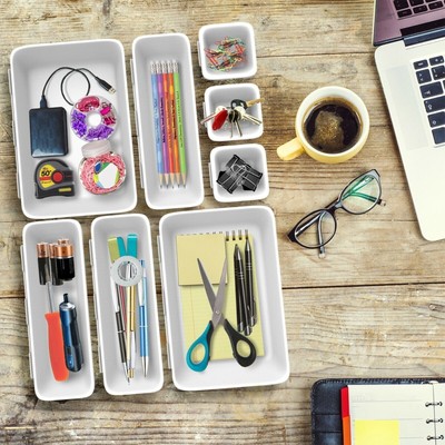 8 Stck. Make-up Küche Schminktisch Schublade Schreibtisch Organizer Besteck Aufbewahrungsboxen