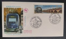 Enveloppe Premier Jour Timbre  Tramway Pont Oblitéré Bordeaux 2004 N° 3661 FDC