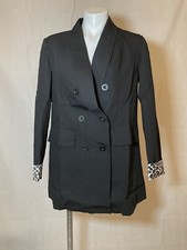 Womens Casual Blazer Open Front Jacket L Black
