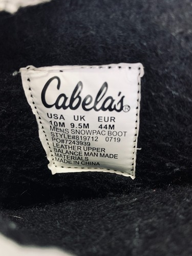 Cabela's Men's Snowpac pac winter lace up snow or duck boots Size US 10 - Picture 7 of 13