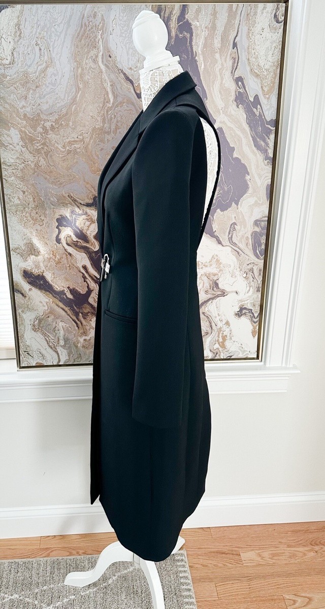 Givenchy Shark-lock Padlock Cutout Back Detail Black Wool