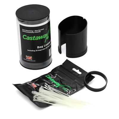 Castaway PVA Bag Loader Kit with Bags Ties & Loader Carp Fishing Tackle Bait Set