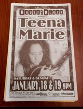House of Blues Teena Marie 11x17 Concert Poster