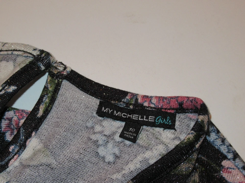 Blusa floral My Michelle para niñas talla 10 / nueva con etiquetas Foto 3 de 4