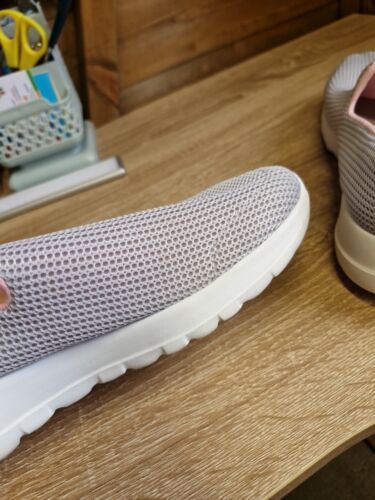 Skechers Air Cooled Memory Foam Slip On Trainers Uk Size 7 Grey And Pink - Picture 8 of 15