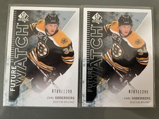 13-14 SP Authentic Carl Soderberg Rookie RC Card #/1299 Lot Of 2