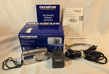 Olympus Stylus 600 Digital 6.0MP 5x Zoom Camera Silver W/ Acc Tested CIB