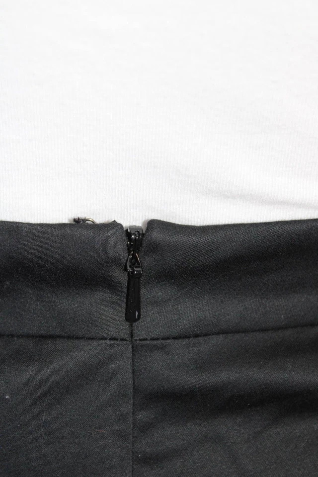 Madewell Bcbgmaxazria Mujer Línea A Falda Recta Negra Talla 6 Lote 2 Foto 4 de 4