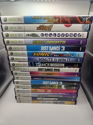 Microsoft Xbox 360 Kinect Games Lot of 17 Games:  Complete In Box. Read  Descrip