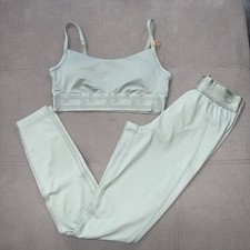 New 2-Piece Pink Active Small Matching Set Sports Bra Fitness Workout Leggings