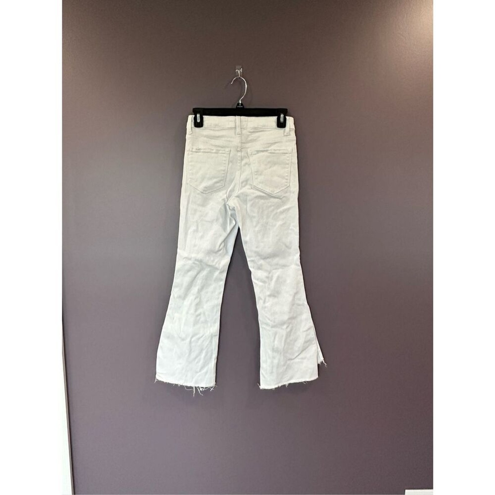 Flying Monkey Distressed Split Raw Hem Flare Whit… - image 5