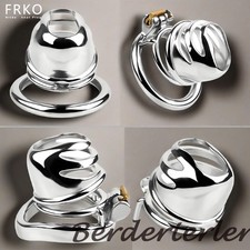Small Open Chastity Cage for Men Lock Cage Flat/ ARC Ring Belt Chastity Device