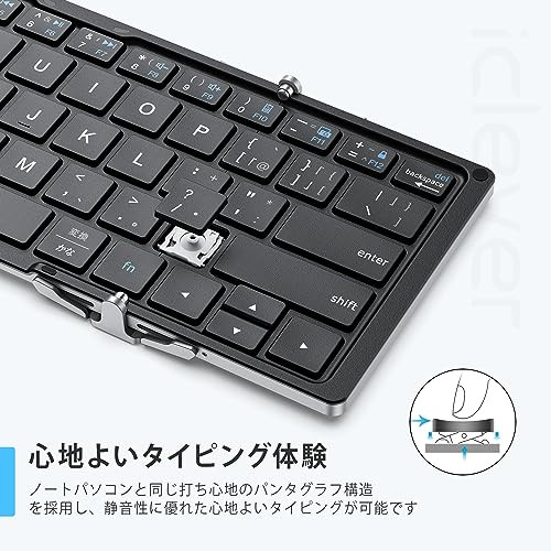 iClever Bluetooth Keyboard Foldable Wireless Multi-Pairing for iPad/iPhone - Picture 4 of 8