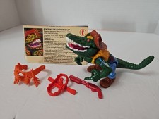 Vintage 1989 TMNT  Leatherhead 100% COMPLETE  & BIOCARD  MINT Cond. MINT PAINT