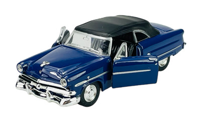 WELLY OLD TIMER 1953 FORD CRESTLINE SUNLINER BLAU 1:34 DIE CAST METAL MODEL NEU