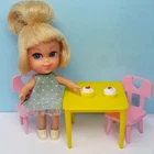 New ListingVintage Mattel Liddle Kiddles GRETA GRIDDLE  Doll, Outfit, Shoes, Table, Chairs+
