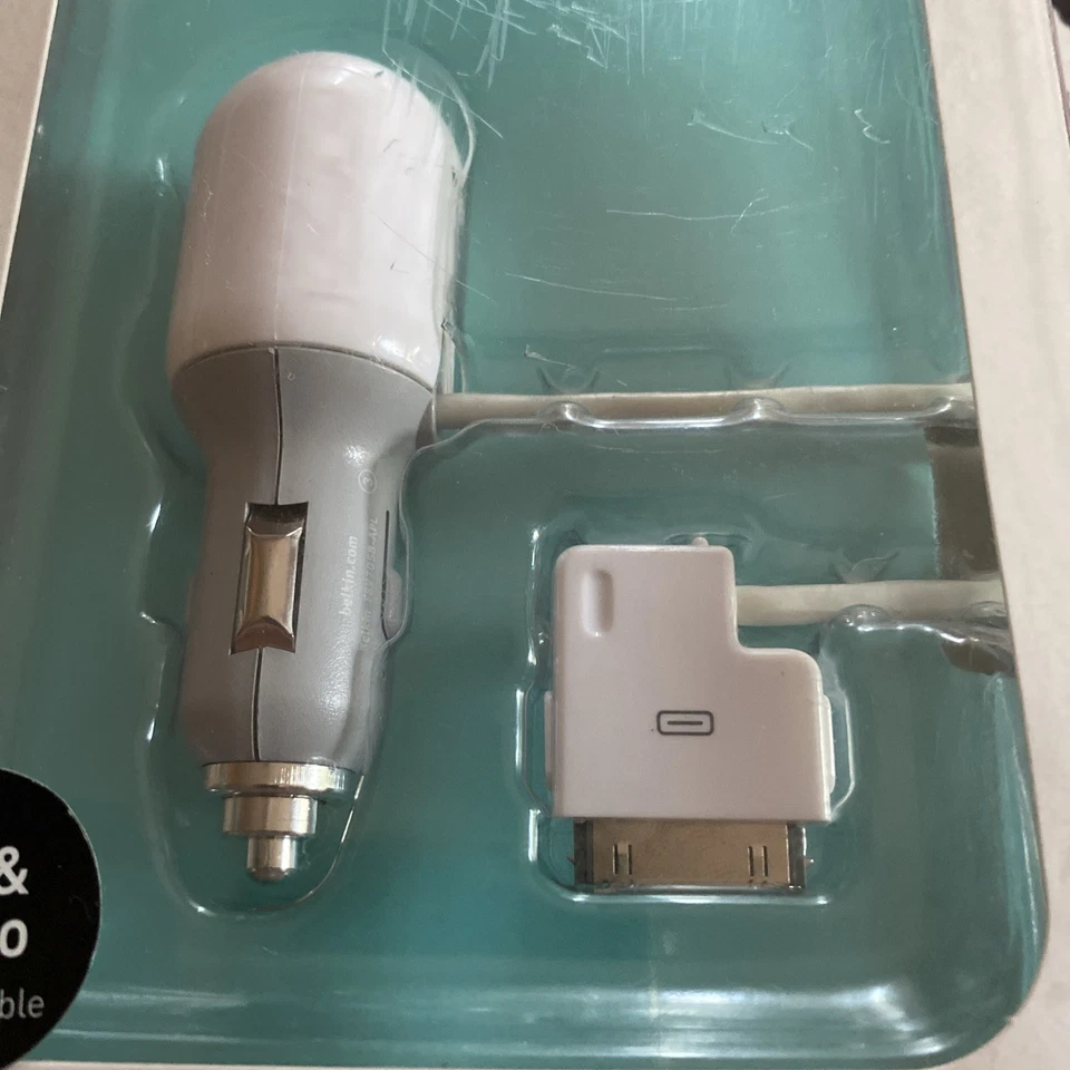 Belkin 12V 车载电源适配器 适用于旧款 iPod iPhone F8V7058-APL — 第 3/4 张图片