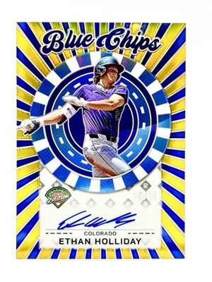 2025 Panini Prospect Edition- Ethan Holliday Blue Chips Auto GOLD /10 #BCS-EH