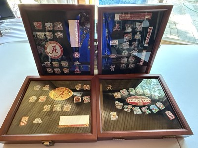 2002-2005 University Of Alabama Spirit Pin Collection With Case And Key 4 Cases