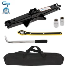 Car Jack Kit Scissor Jack Portable for Car 3 Ton (6,600 lbs) Tire Jack Tool Kit