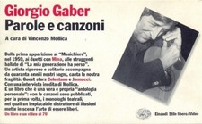 GIORGIO GABER Gaber Parole e Canzoni a cura di Vincenzo Mollica VHS