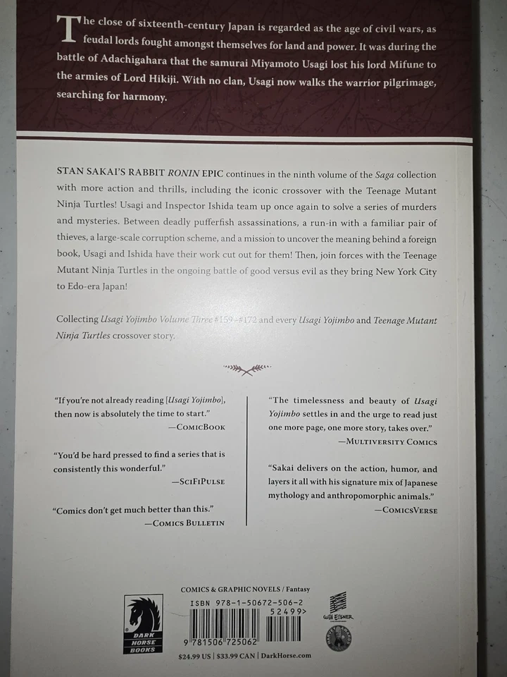 The Usagi Yojimbo Saga #9 (Dark Horse Comics) - Image 2 of 4