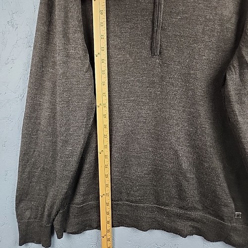 Smartwool Kiva Ridge Sweater Mens XL Brown Zip Logo Merino Wool Base Layer Hike - Picture 5 of 11