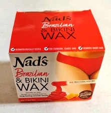 Nads Brazilian & Bikini Wax Made with Beeswax Hypoallergenic Formula 4.9 Ounce