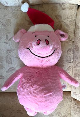 Percy Schwein RIESEN 60cm 2 FUSS HOCH! Kuscheltier Plüschtier M&S Food Hall Nikolausmütze