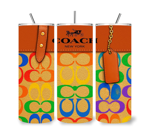 Purse Design 20 OZ STAINLESS STEEL TUMBLER CUP LID/STRAW - Picture 15 of 24