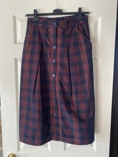 Midi skirt - Blue and red check - Sea Salt - Size 12