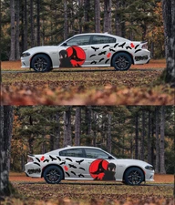 Itachi Uchiha Naruto Anime Wrap Vinyl Decals BOTH SIDES w/ Logo and splatter