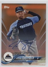 2018 Topps Pro Debut Orange Auto /25 Justus Sheffield #16 Auto 8az