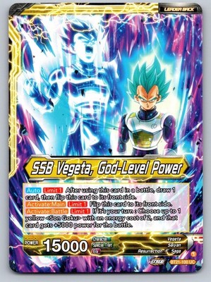 SSB Son Goku // SSB Vegeta, God-Level Power BT21-100 Wild Resurgence DBS NM