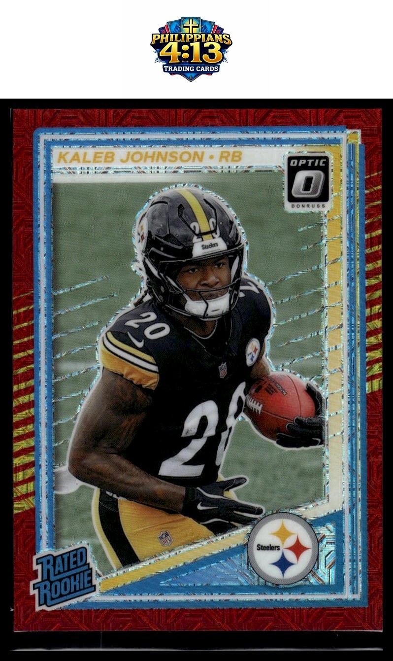 2025 Donruss Optic #232 Kaleb Johnson Red Mojo