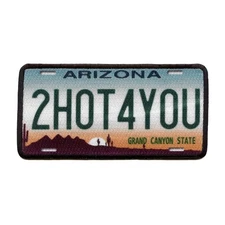 Arizona 2Hot License Plate Patch Grand Canyon State Sublimated Iron On