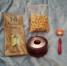 Wax Seal Kit Wax Seal Warmer, Beads, Spoon, Tea Lights, Wax Seal Stamp Kit