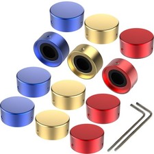 Footswitch Topper Guitar Pedal Button Caps with 3 Set Screws and Protective F...