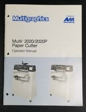 AM Multigraphics Multi Paper Cutter, 2020 / 2020P Operator Manual, Great Cond.