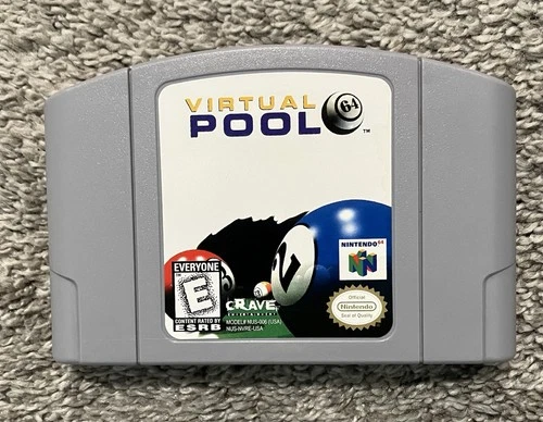 Virtual Pool 64 (Nintendo 64, 1998) N64 Authentic Clean Tested - Next Day Ship