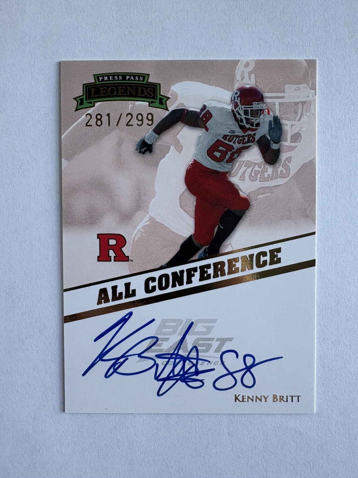 Kenny Britt Press Pass Legends All Conference Autographs #ACKB Base