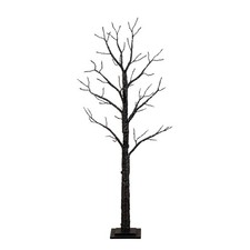 5-ft Pre-Lit Artificial Halloween Twig Tree with 360 Orange Purple LED Lights