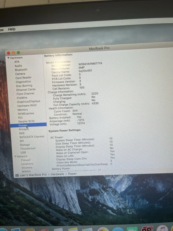 Apple Macbook Pro 15” (core 2 Duo, 4gb Ram, 250gb Ssd)-macOS El Capitan - Tested - Image 3 of 4