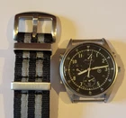 Vintage working 37mm Seiko British military RAF G2 Chronograph 7T27-7A20 watch