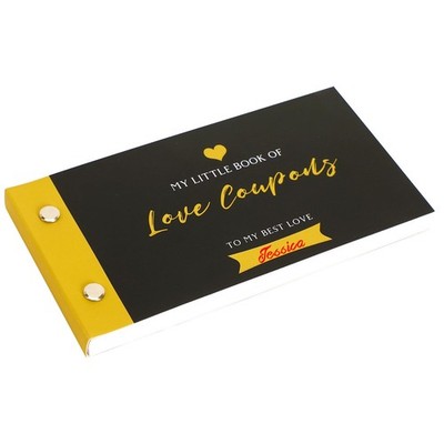 JULEASEL Love Coupon Book for Her - Romantic 6 inches x 3 inches, black 